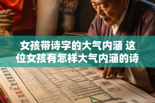 女孩带诗字的大气内涵 这位女孩有怎样大气内涵的诗字名字