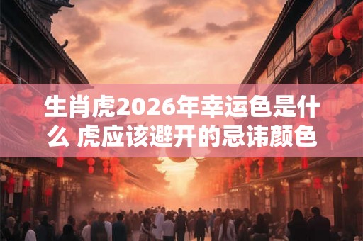 生肖虎2026年幸运色是什么 虎应该避开的忌讳颜色