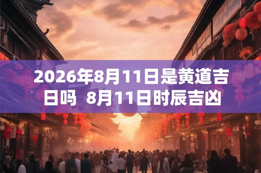 2026年8月11日是黄道吉日吗  8月11日时辰吉凶