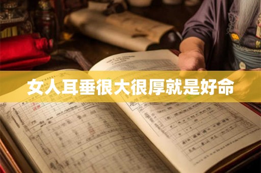 女人耳垂很大很厚就是好命