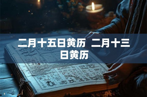 二月十五日黄历  二月十三日黄历