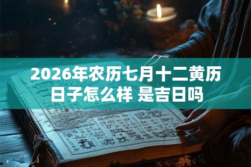 2026年农历七月十二黄历日子怎么样 是吉日吗
