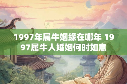 1997年属牛姻缘在哪年 1997属牛人婚姻何时如意 1997年属牛姻缘在哪年 1997属牛人婚姻何时如意