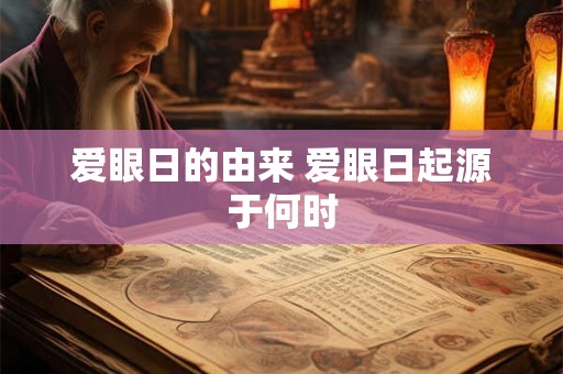 爱眼日的由来 爱眼日起源于何时 爱眼日的由来 爱眼日起源于何时