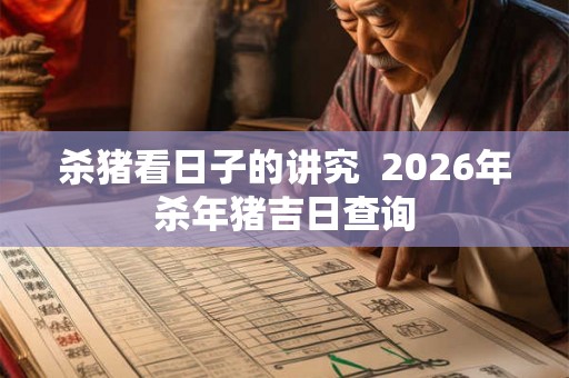 杀猪看日子的讲究  2026年杀年猪吉日查询