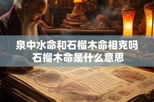 泉中水命和石榴木命相克吗 石榴木命是什么意思