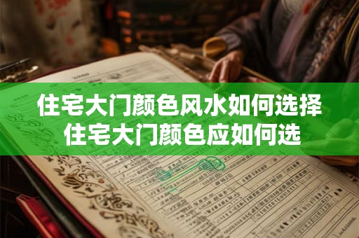 住宅大门颜色风水如何选择 住宅大门颜色应如何选