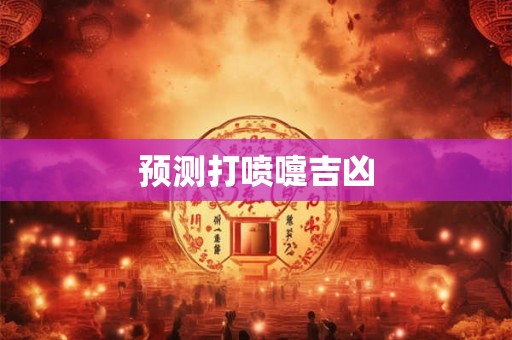 预测打喷嚏吉凶