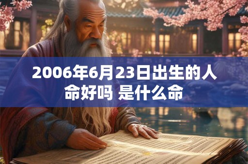 2006年6月23日出生的人命好吗 是什么命