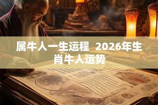 属牛人一生运程  2026年生肖牛人运势