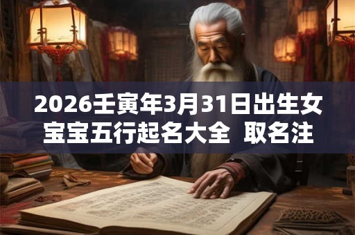 2026壬寅年3月31日出生女宝宝五行起名大全  取名注意事项
