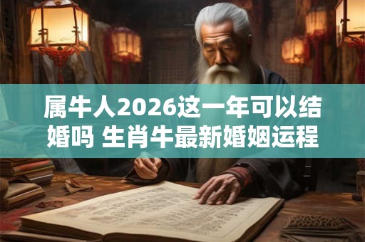属牛人2026这一年可以结婚吗 生肖牛最新婚姻运程