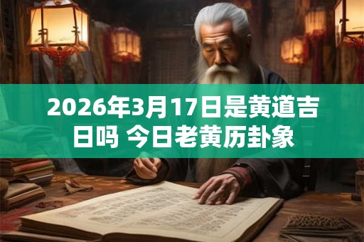 2026年3月17日是黄道吉日吗 今日老黄历卦象