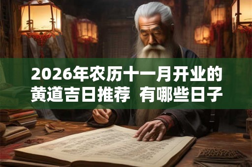 2026年农历十一月开业的黄道吉日推荐  有哪些日子适合开业