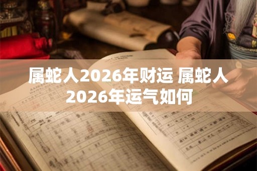 属蛇人2026年财运 属蛇人2026年运气如何