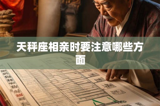 天秤座相亲时要注意哪些方面