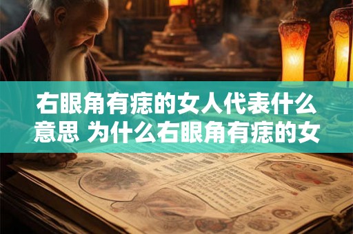 右眼角有痣的女人代表什么意思 为什么右眼角有痣的女人意义重大 右眼角有痣的女人代表什么意思 为什么右眼角有痣的女人意义重大