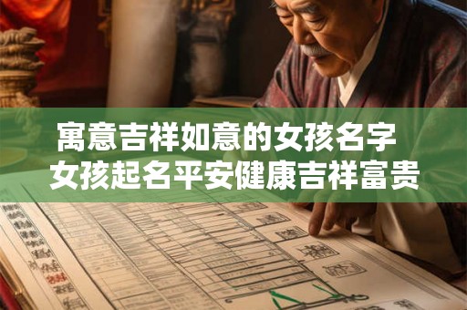 寓意吉祥如意的女孩名字  女孩起名平安健康吉祥富贵