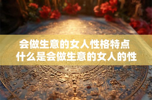 会做生意的女人性格特点 什么是会做生意的女人的性格特点 会做生意的女人性格特点 什么是会做生意的女人的性格特点