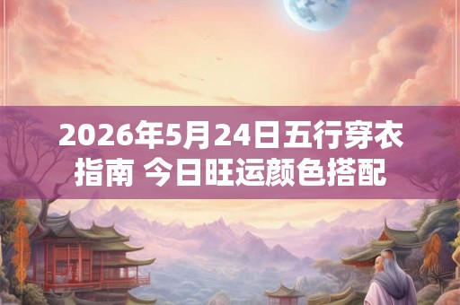 2026年5月24日五行穿衣指南 今日旺运颜色搭配
