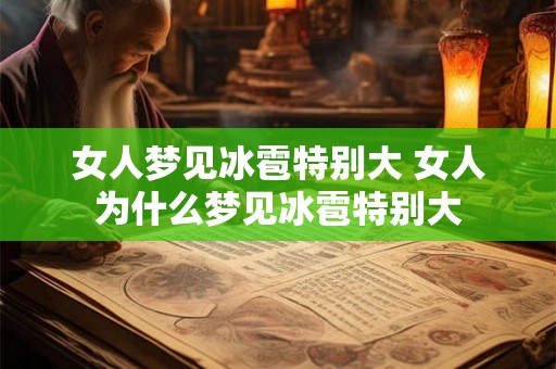 女人梦见冰雹特别大 女人为什么梦见冰雹特别大 女人梦见冰雹特别大 女人为什么梦见冰雹特别大