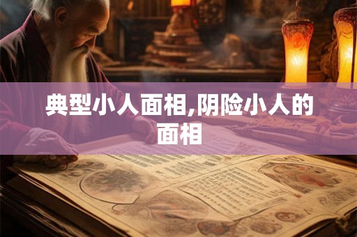 典型小人面相,阴险小人的面相