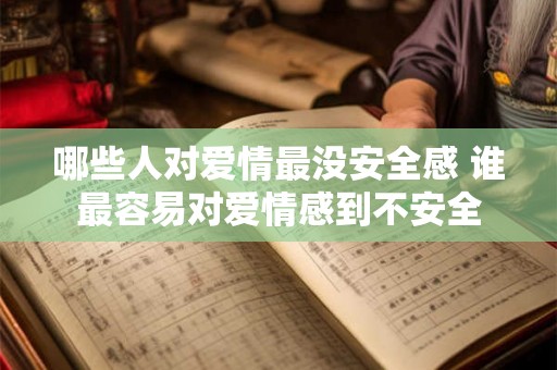 哪些人对爱情最没安全感 谁最容易对爱情感到不安全