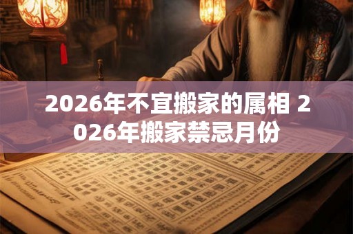 2026年不宜搬家的属相 2026年搬家禁忌月份 2026年不宜搬家的属相 2026年搬家禁忌月份
