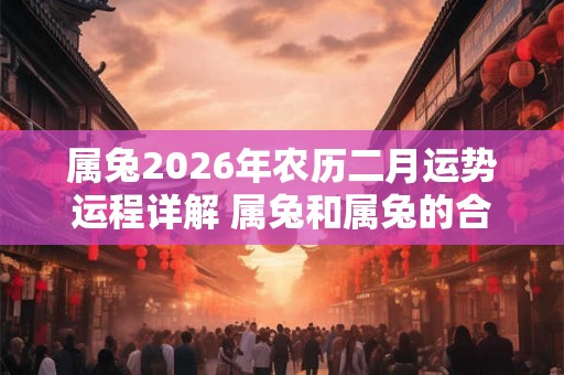 属兔2026年农历二月运势运程详解 属兔和属兔的合财吗