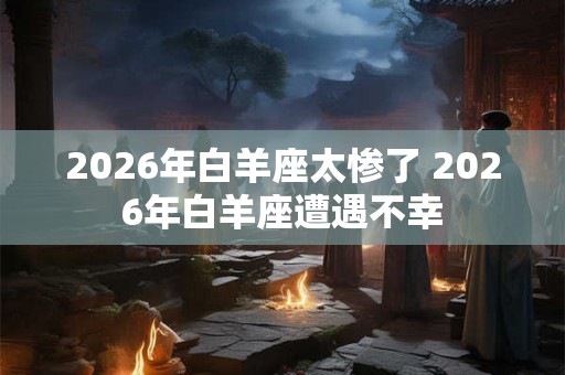 2026年白羊座太惨了 2026年白羊座遭遇不幸 2026年白羊座太惨了 2026年白羊座遭遇不幸
