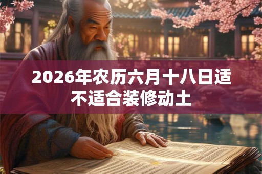 2026年农历六月十八日适不适合装修动土