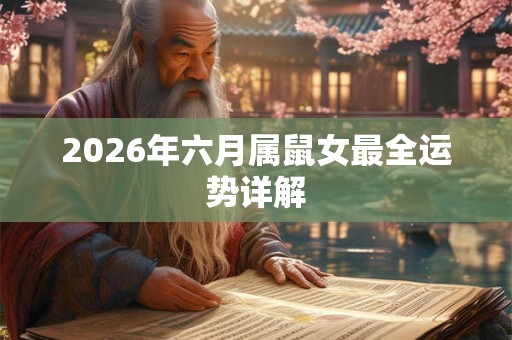 2026年六月属鼠女最全运势详解