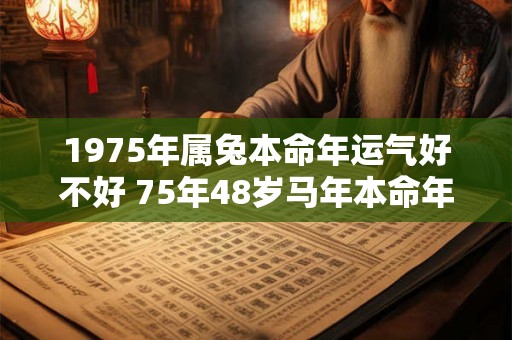 1975年属兔本命年运气好不好 75年48岁马年本命年财运怎么样