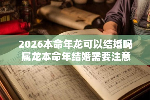 2026本命年龙可以结婚吗 属龙本命年结婚需要注意什么