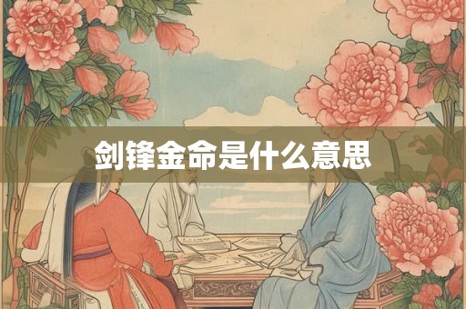 剑锋金命是什么意思