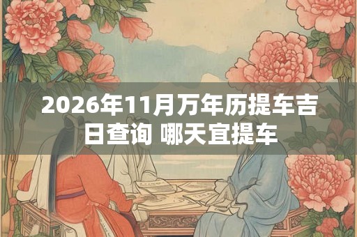 2026年11月万年历提车吉日查询 哪天宜提车 2026年11月万年历提车吉日查询 哪天宜提车