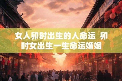 女人卯时出生的人命运  卯时女出生一生命运婚姻
