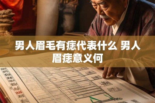 男人眉毛有痣代表什么 男人眉痣意义何