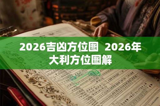 2026吉凶方位图  2026年大利方位图解