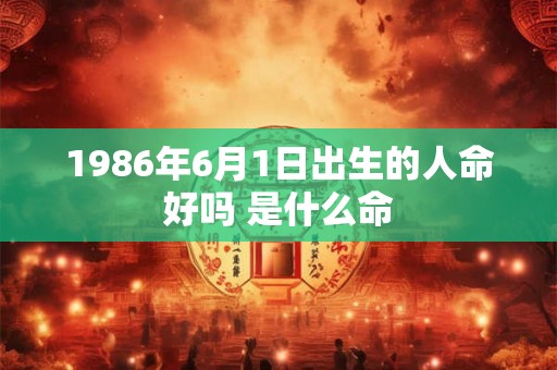1986年6月1日出生的人命好吗 是什么命