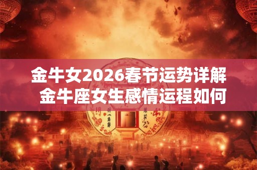 金牛女2026春节运势详解  金牛座女生感情运程如何