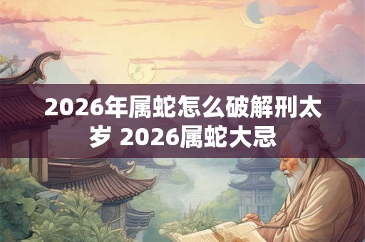 2026年属蛇怎么破解刑太岁 2026属蛇大忌