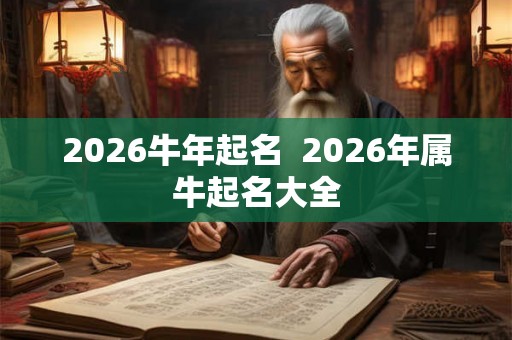 2026牛年起名  2026年属牛起名大全