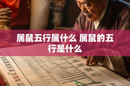 属鼠五行属什么 属鼠的五行是什么