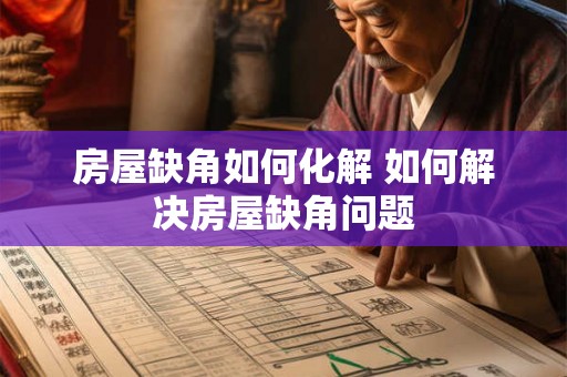 房屋缺角如何化解 如何解决房屋缺角问题