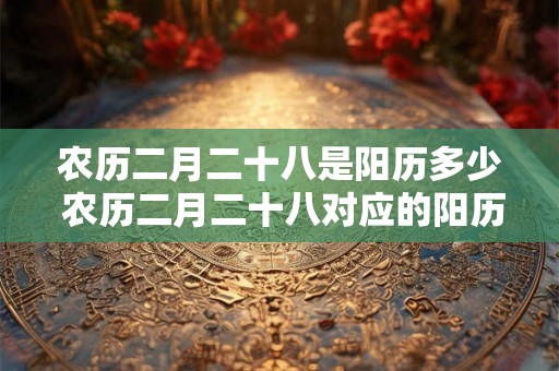 农历二月二十八是阳历多少 农历二月二十八对应的阳历日期是什么