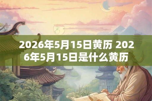 2026年5月15日黄历 2026年5月15日是什么黄历