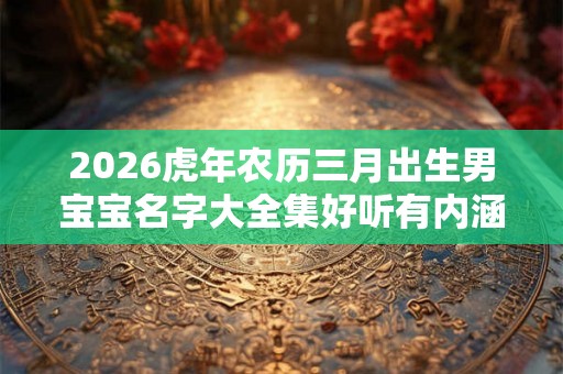 2026虎年农历三月出生男宝宝名字大全集好听有内涵 2026虎年农历三月出生男宝宝名字大全集好听有内涵