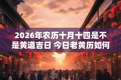 2026年农历十月十四是不是黄道吉日 今日老黄历如何