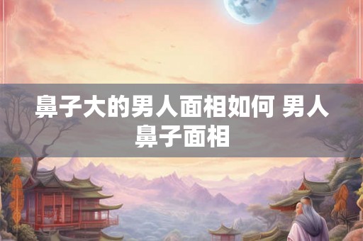 鼻子大的男人面相如何 男人鼻子面相